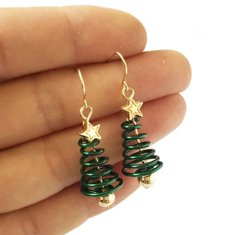Christmas Earrings Tree Star DIY Earrings Mohamed jewelry My Store