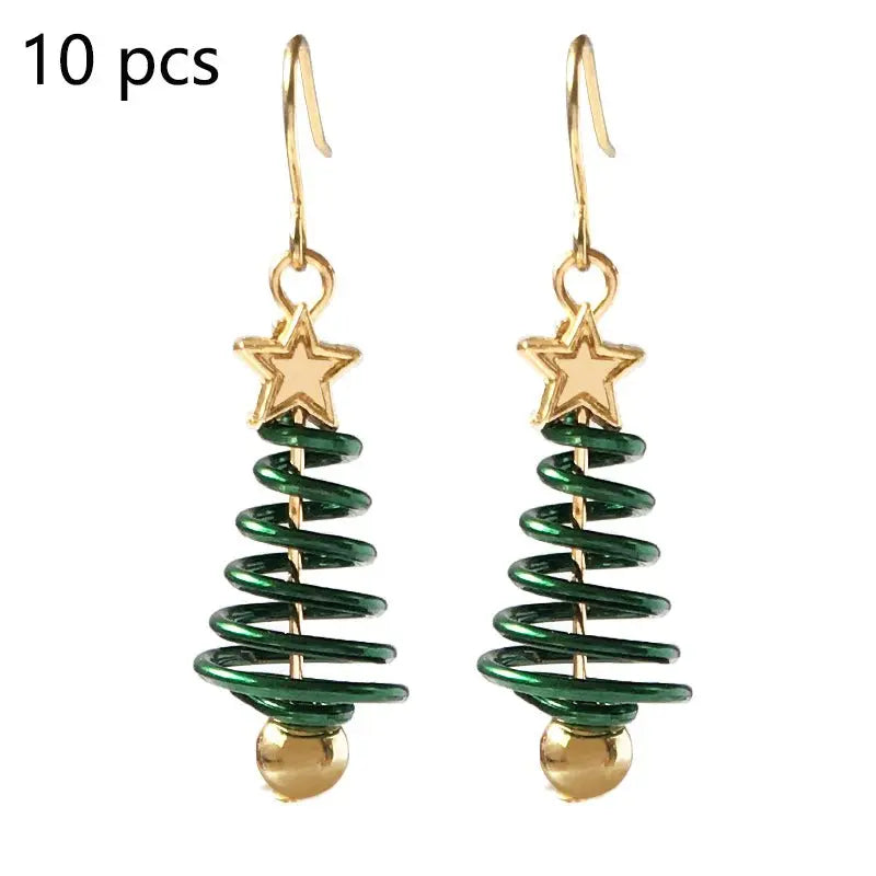Christmas Earrings Tree Star DIY Earrings Mohamed jewelry My Store