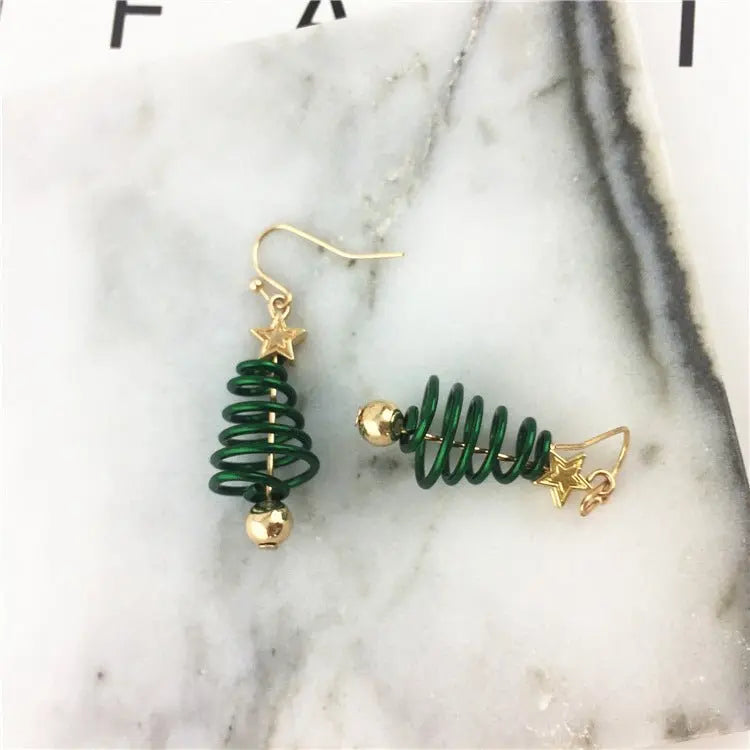 Christmas Earrings Tree Star DIY Earrings Mohamed jewelry My Store