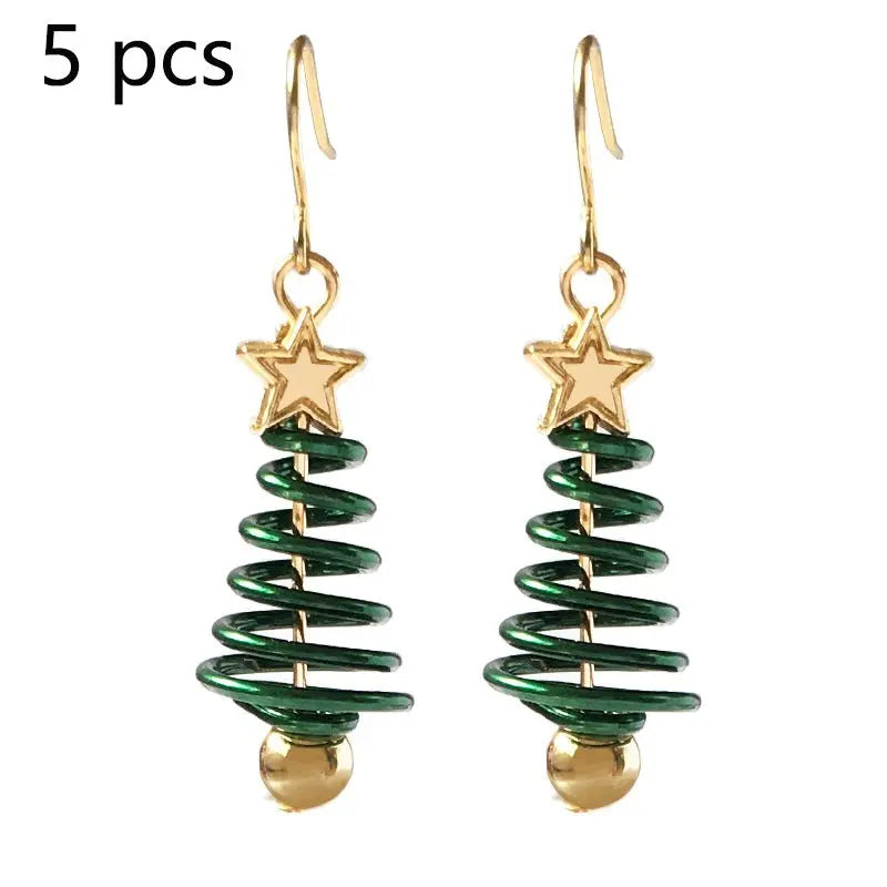 Christmas Earrings Tree Star DIY Earrings Mohamed jewelry My Store