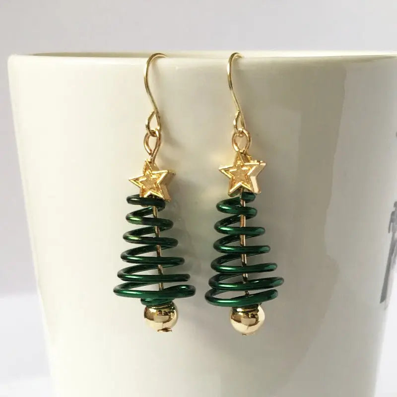 Christmas Earrings Tree Star DIY Earrings Mohamed jewelry My Store