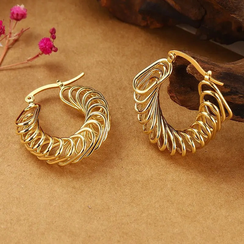 Clip Earrings Winding Earrings Temperament Earrings Mohamed jewelry My Store