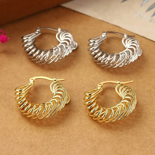 Clip Earrings Winding Earrings Temperament Earrings Mohamed jewelry My Store