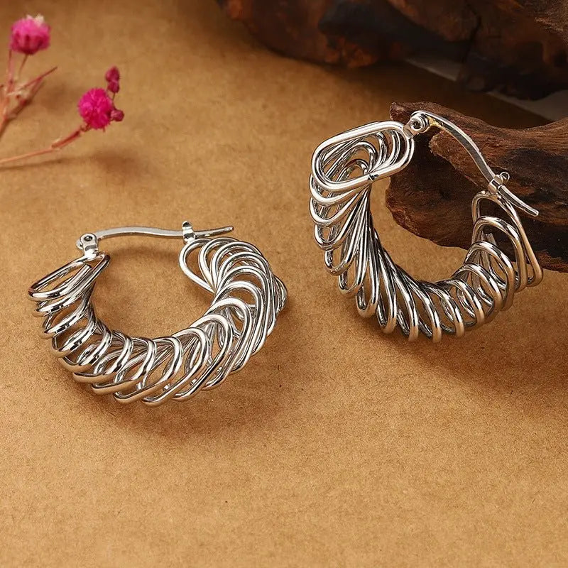 Clip Earrings Winding Earrings Temperament Earrings Mohamed jewelry My Store