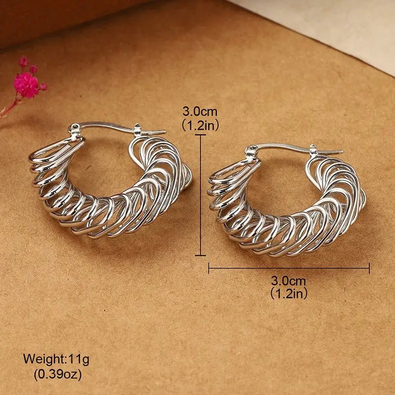 Clip Earrings Winding Earrings Temperament Earrings Mohamed jewelry My Store