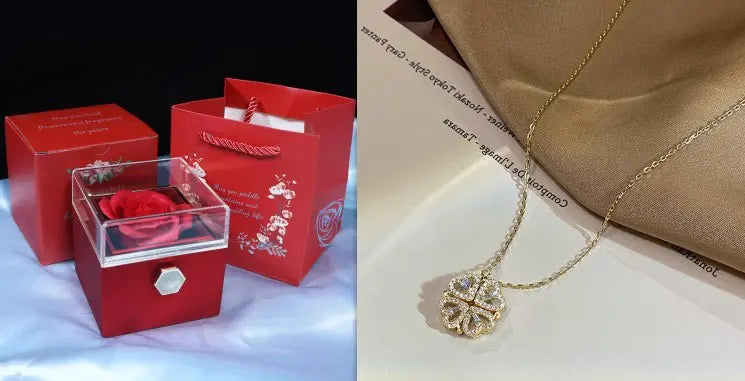 CloverHeart Magnetic 4-in-1 Retro Folding Necklace Mohamed jewelry My Store