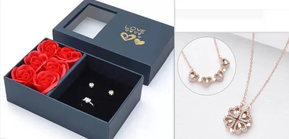 CloverHeart Magnetic 4-in-1 Retro Folding Necklace Mohamed jewelry My Store