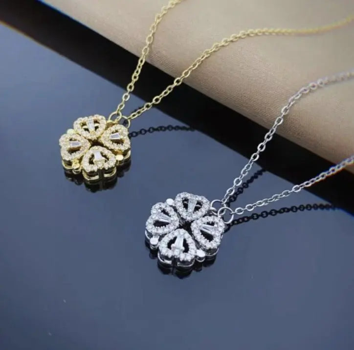 CloverHeart Magnetic 4-in-1 Retro Folding Necklace Mohamed jewelry My Store
