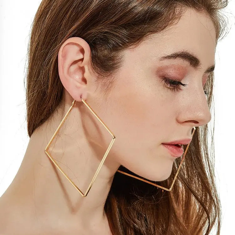 Earrings Women's Geometric Diamond Earrings Earrings Mohamed jewelry My Store