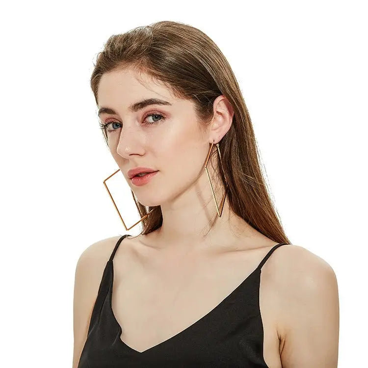 Earrings Women's Geometric Diamond Earrings Earrings Mohamed jewelry My Store