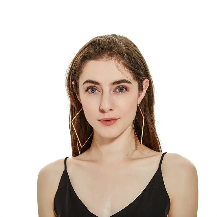 Earrings Women's Geometric Diamond Earrings Earrings Mohamed jewelry My Store
