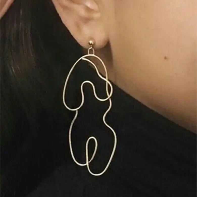 Exaggerated twisted body earrings earrings earrings Mohamed jewelry My Store