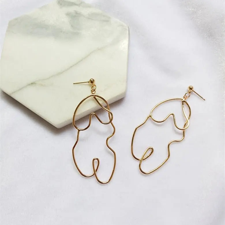 Exaggerated twisted body earrings earrings earrings Mohamed jewelry My Store