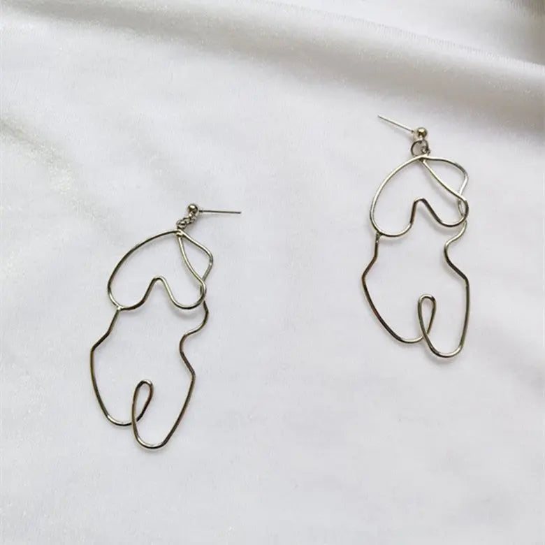 Exaggerated twisted body earrings earrings earrings Mohamed jewelry My Store