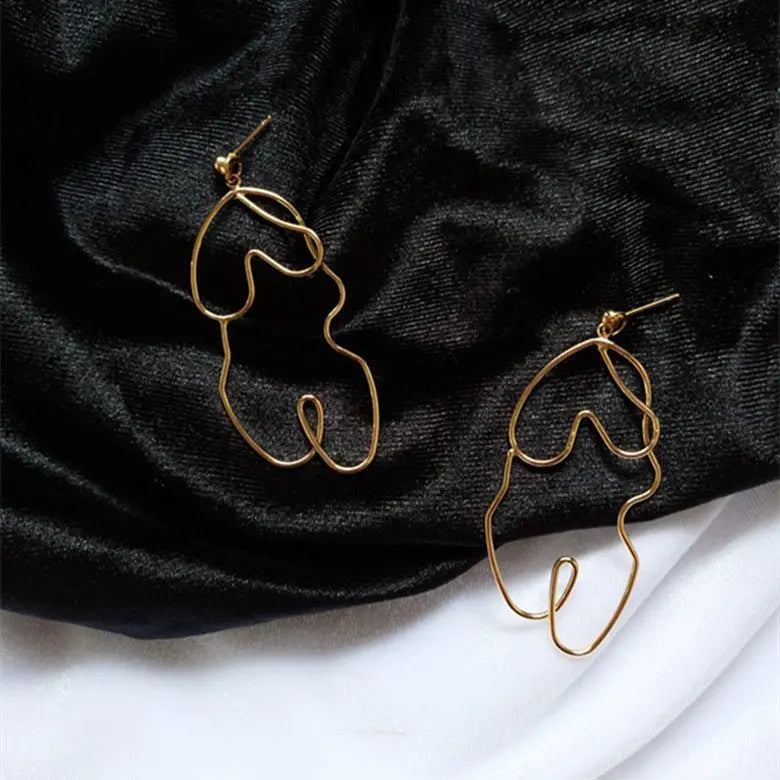 Exaggerated twisted body earrings earrings earrings Mohamed jewelry My Store