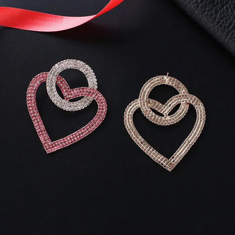 Fashion peach Heart Accessories Earrings Mohamed jewelry My Store