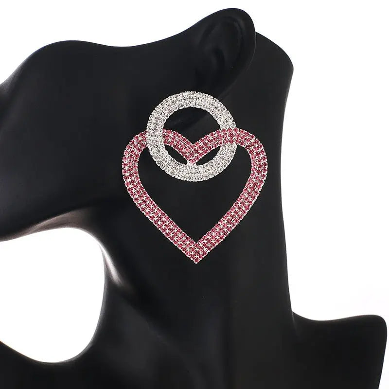 Fashion peach Heart Accessories Earrings Mohamed jewelry My Store
