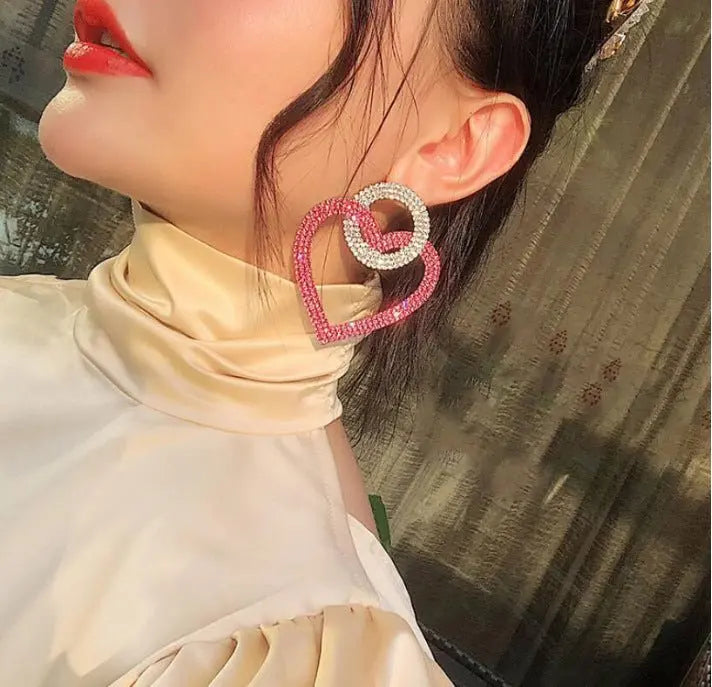 Fashion peach Heart Accessories Earrings Mohamed jewelry My Store