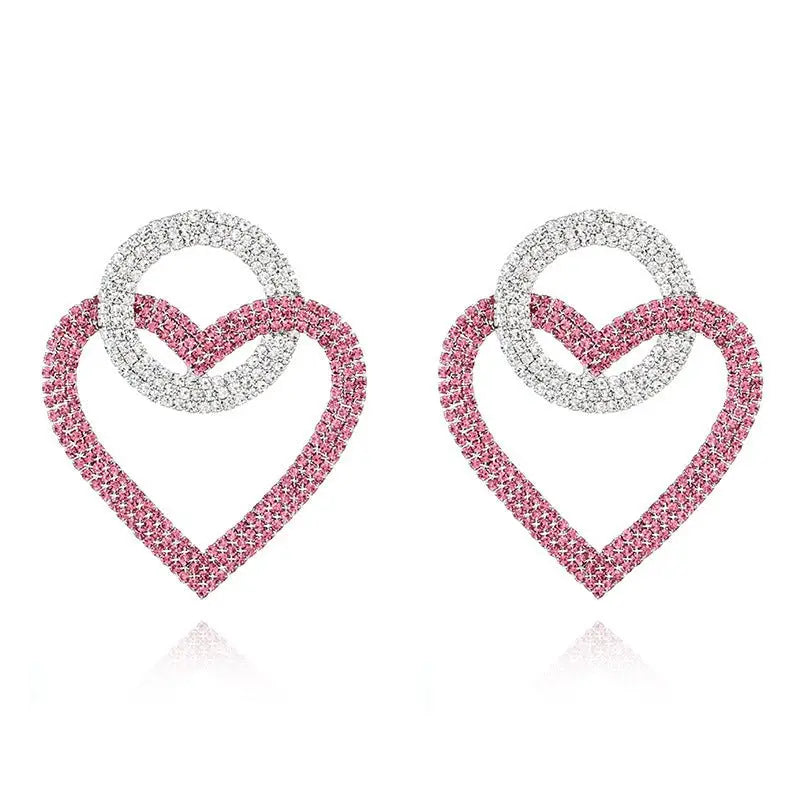 Fashion peach Heart Accessories Earrings Mohamed jewelry My Store
