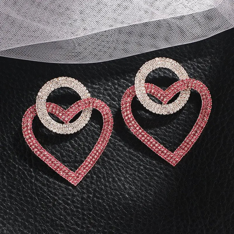Fashion peach Heart Accessories Earrings Mohamed jewelry My Store