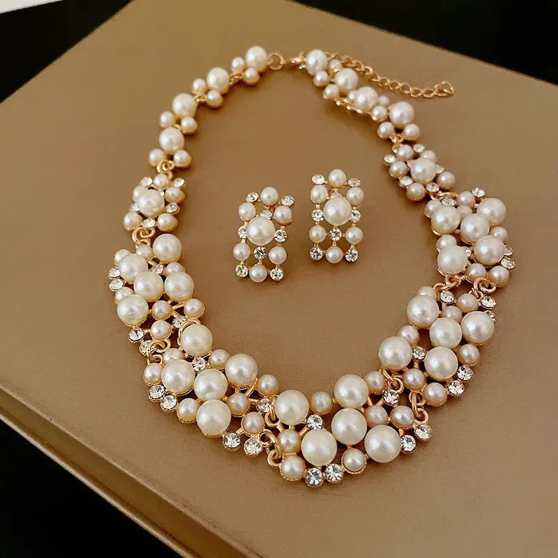 French Twisted Multi-layer Pearl Necklace With A Light Luxury And High-end Feel Mohamed jewelry My Store