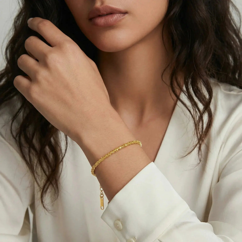 Golden Glow Adjustable 18K Gold-Plated Bracelet Mohamed jewelry My Store
