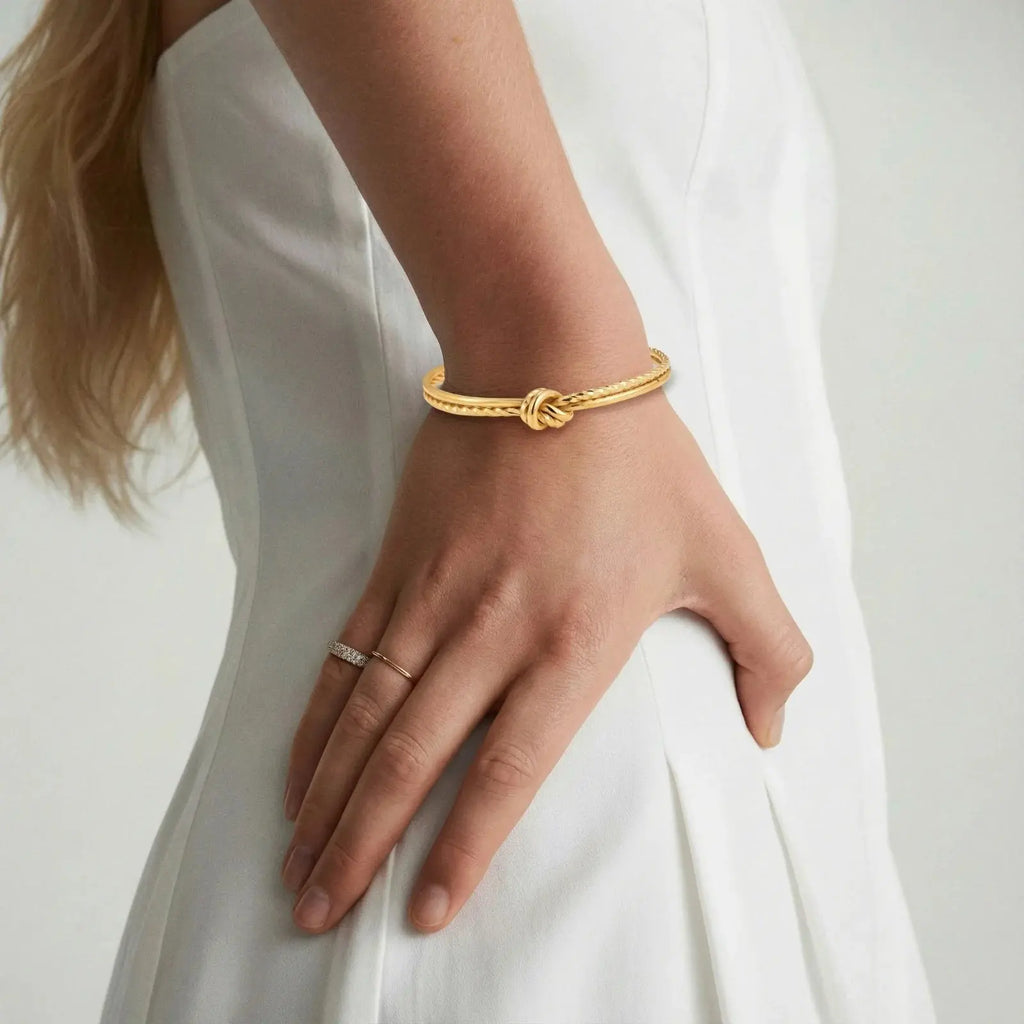 Golden Knot Cuff Mohamed jewelry My Store