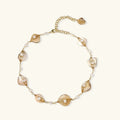 Golden Leaf Pearl Necklace Mohamed jewelry My Store