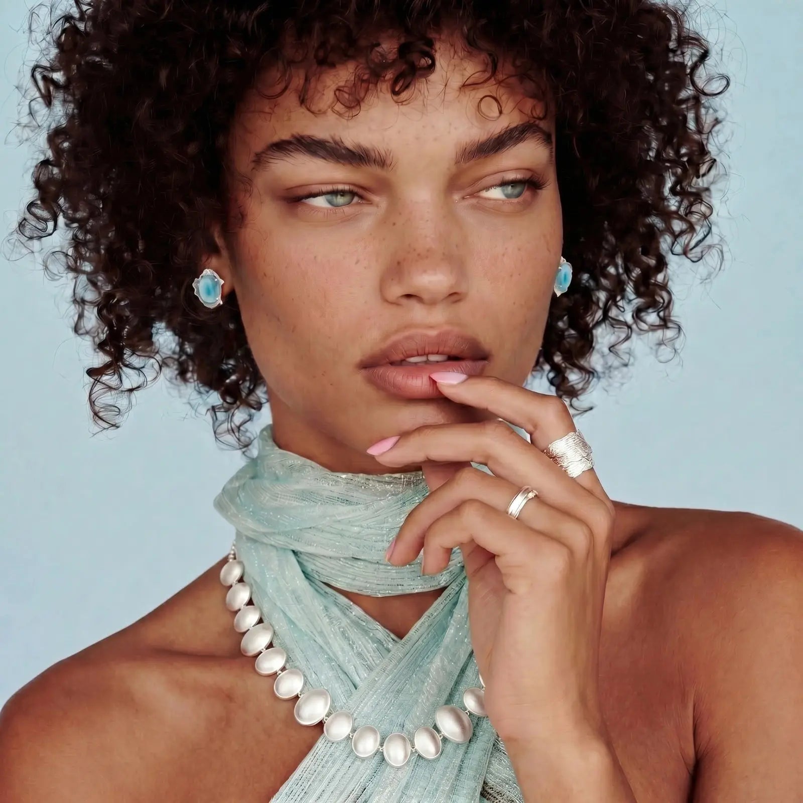 Lunar Pearl Arc Necklace Mohamed jewelry My Store