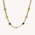 Lxalry 18K Gold Plated Stainless Steel Heart Necklace & Bracelet Set For Women Mohamed jewelry My Store