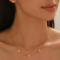 Lxalry 18K Gold Plated Stainless Steel Minimalist Heart Necklace & Earring Set For Women Mohamed jewelry My Store