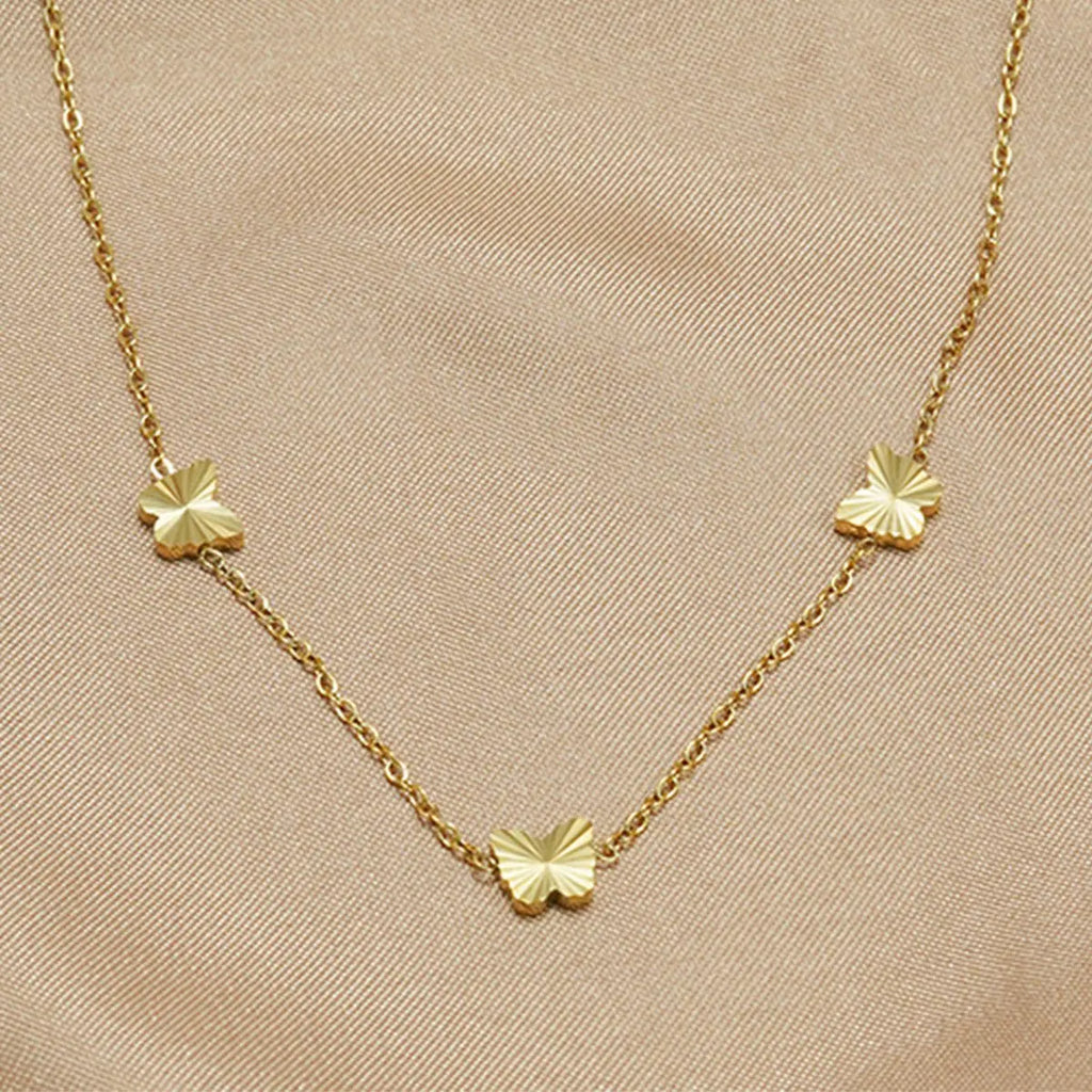 Lxalry Gold Stainless Steel Heart Jewelry Set For Women & Girls - Minimalist Cutout Necklace & Stud Earrings, Waterproof, Hypoallergenic, Tarnish-Free Mohamed jewelry My Store