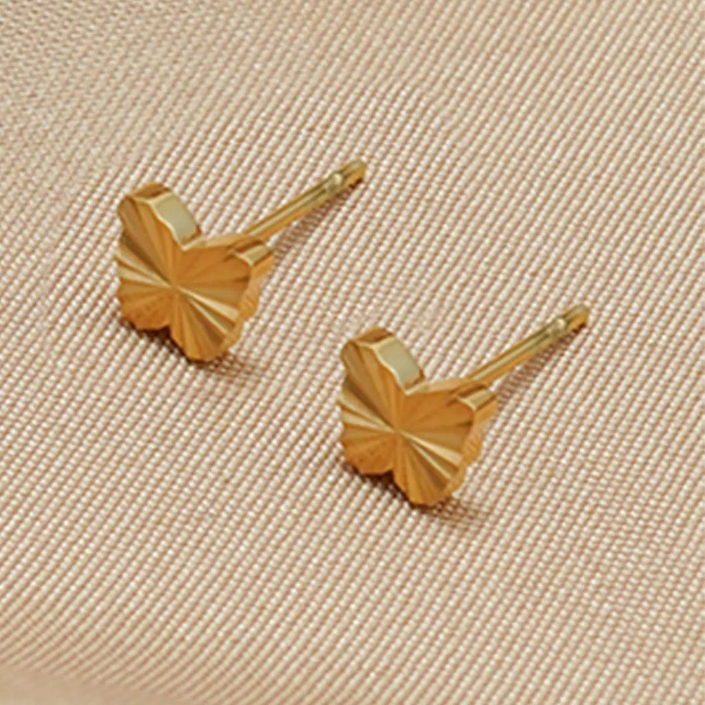 Lxalry Gold Stainless Steel Heart Jewelry Set For Women & Girls - Minimalist Cutout Necklace & Stud Earrings, Waterproof, Hypoallergenic, Tarnish-Free Mohamed jewelry My Store