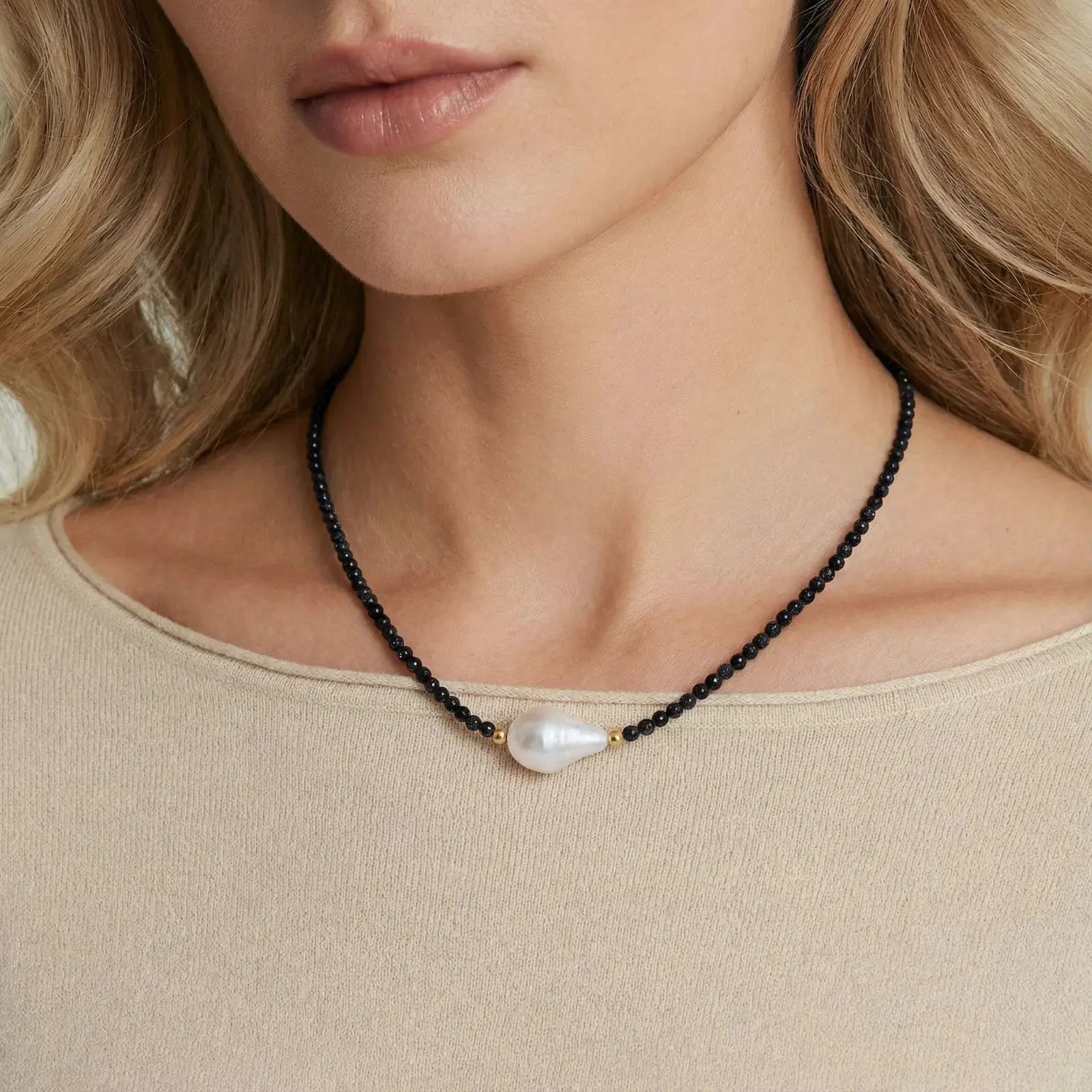 Midnight Pearl Dreams Necklace Mohamed jewelry My Store