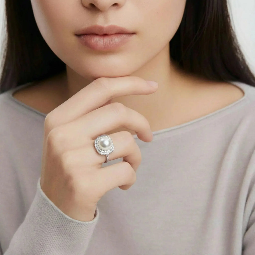 Pearl Halo Dreams Ring Mohamed jewelry My Store
