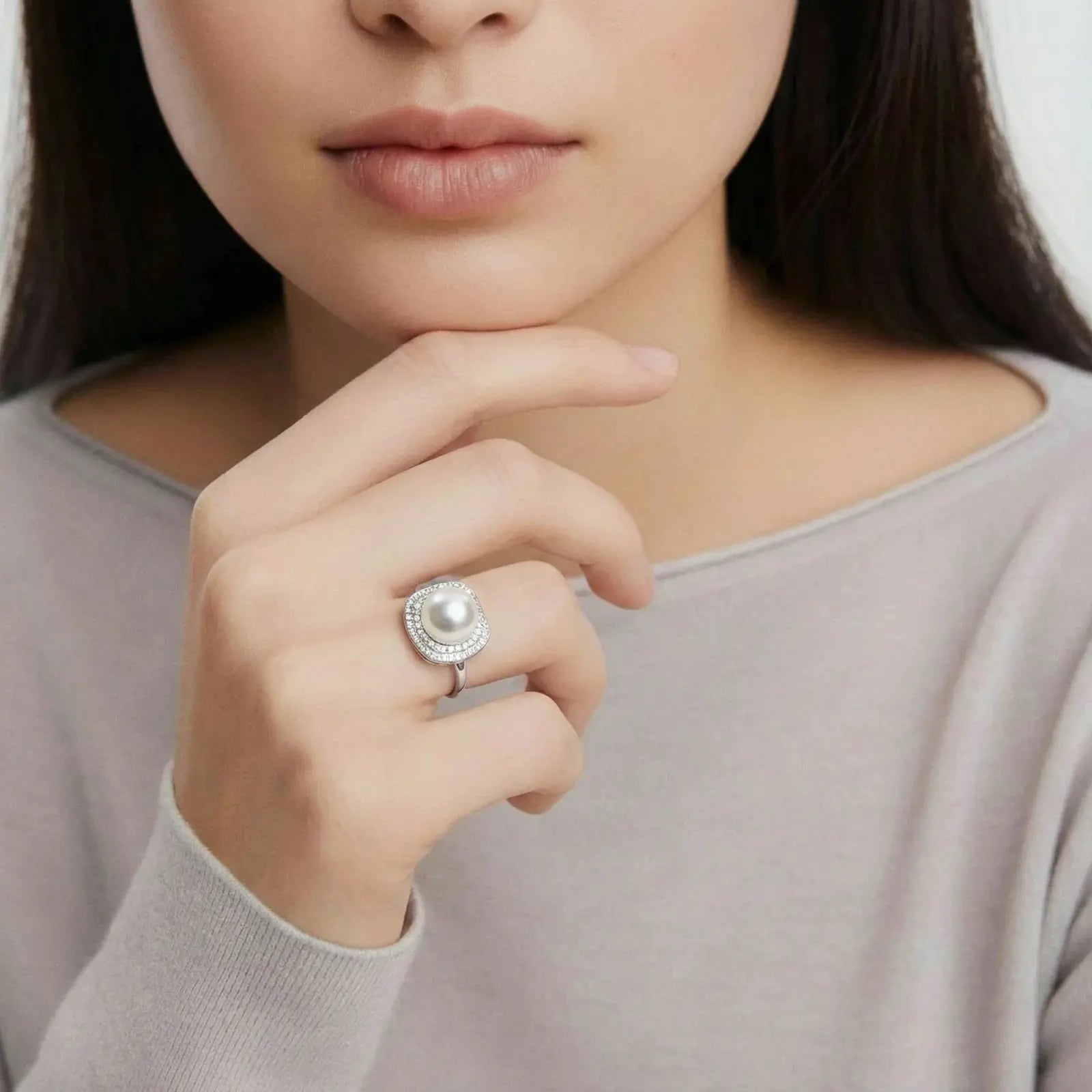 Pearl Halo Dreams Ring Mohamed jewelry My Store