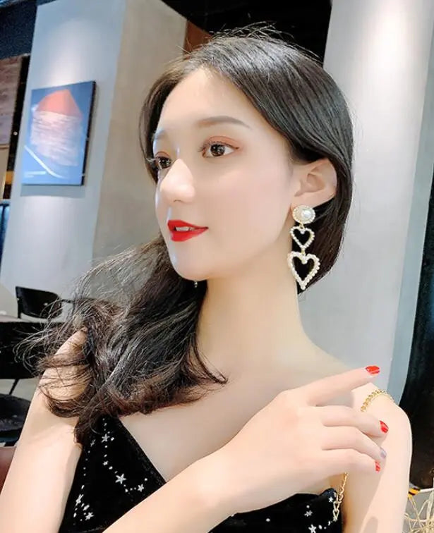 Pearl Rhinestone Drop Earrings Mohamed jewelry My Store