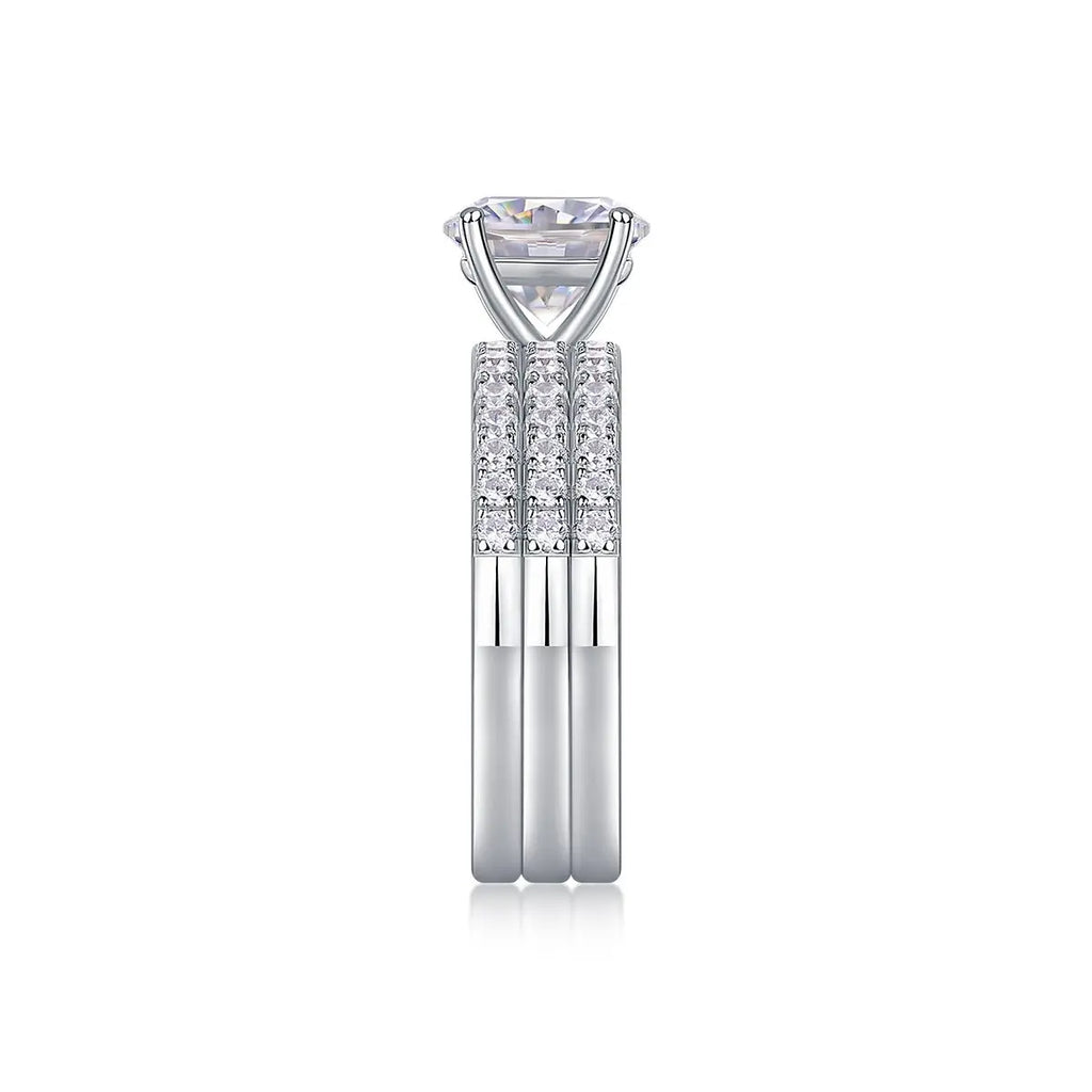Radiant Moissanite Platinum Ring - 2 Carat Elegance Mohamed jewelry My Store