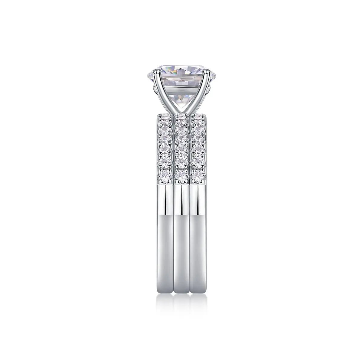 Radiant Moissanite Platinum Ring - 2 Carat Elegance Mohamed jewelry My Store