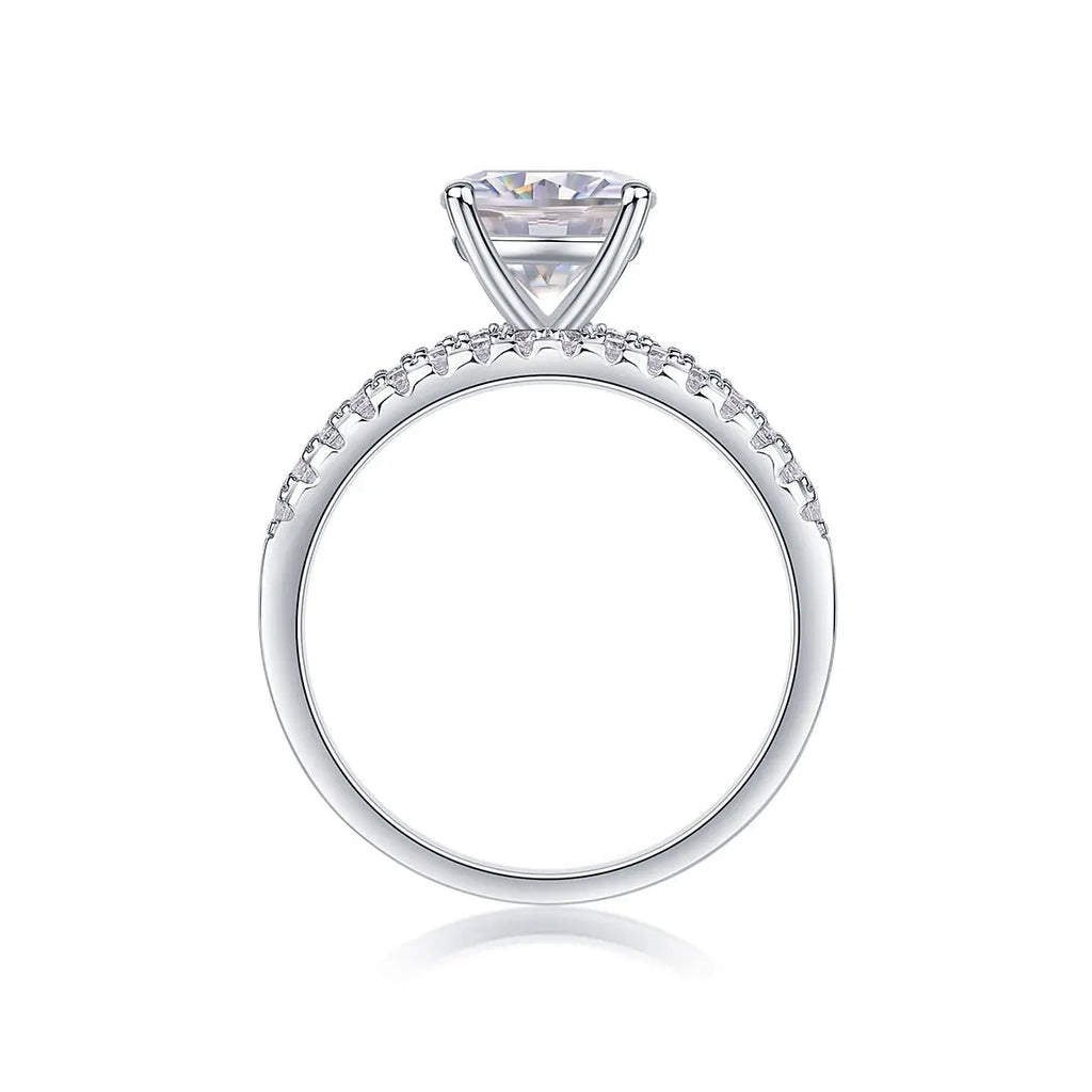 Radiant Moissanite Platinum Ring - 2 Carat Elegance Mohamed jewelry My Store