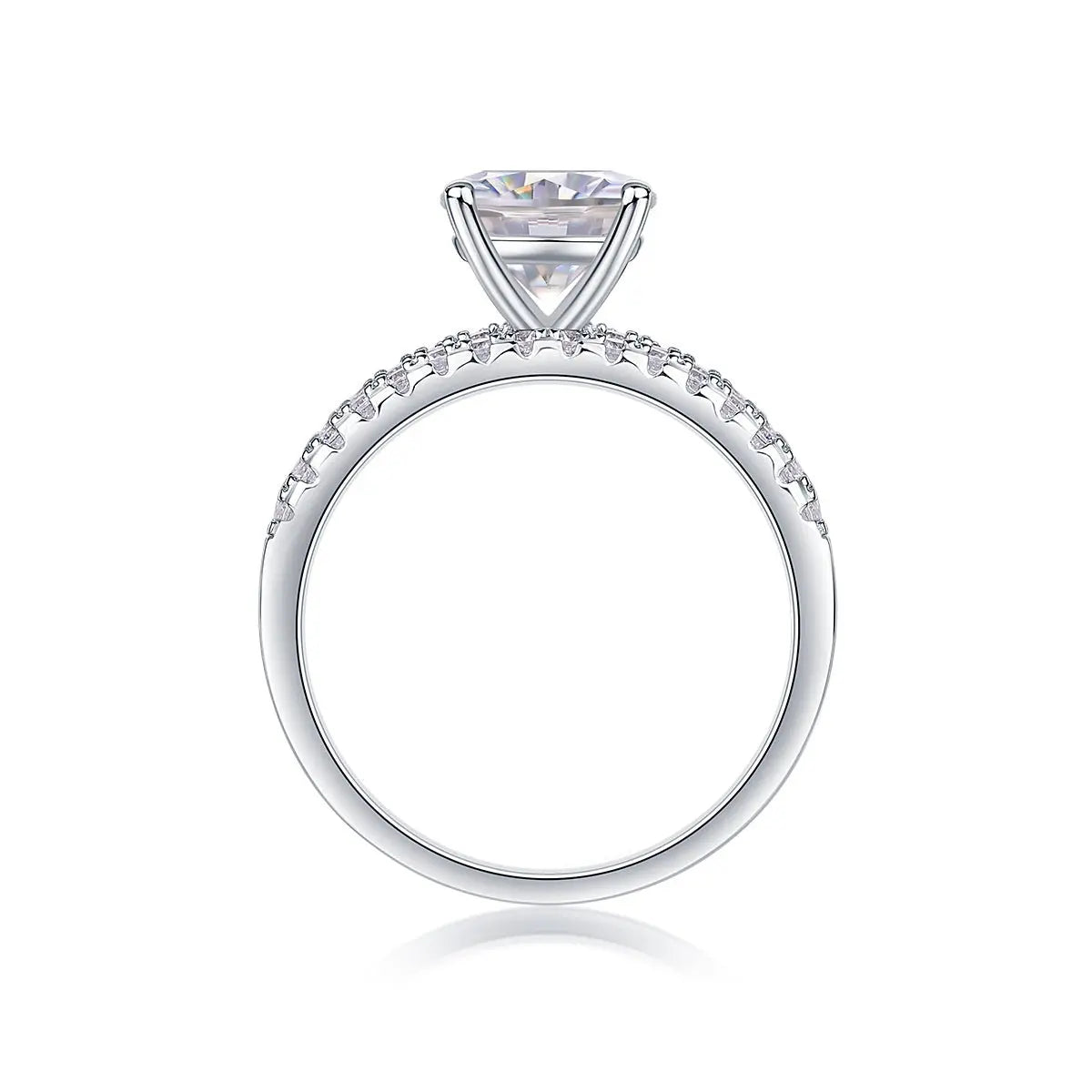Radiant Moissanite Platinum Ring - 2 Carat Elegance Mohamed jewelry My Store