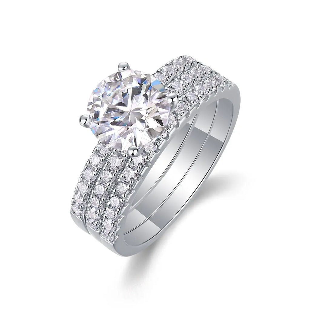 Radiant Moissanite Platinum Ring - 2 Carat Elegance Mohamed jewelry My Store