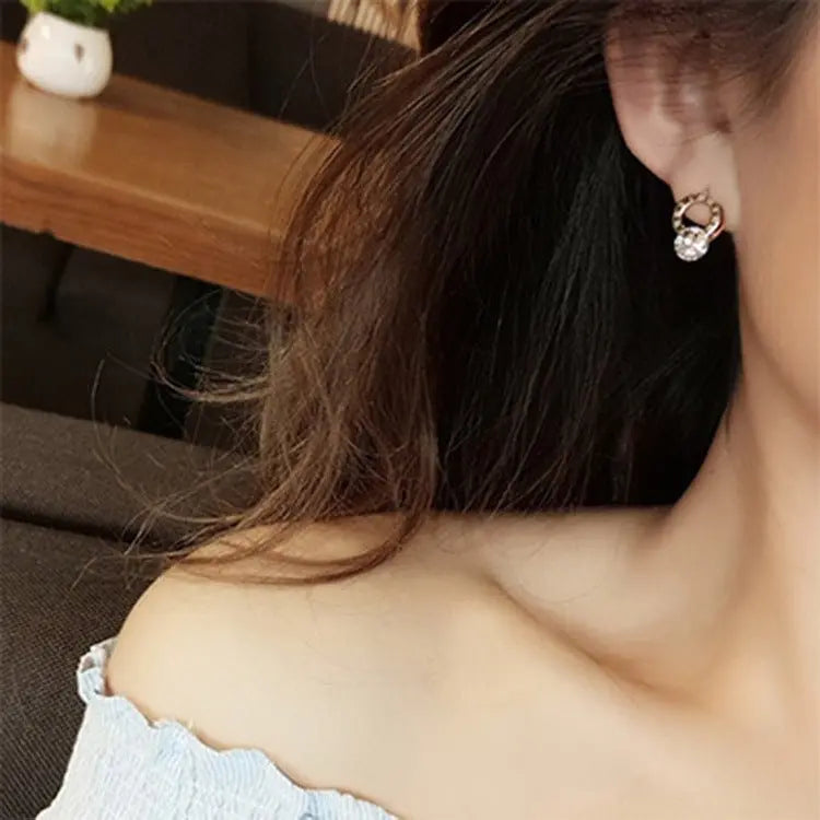 Simple and Compact Titanium Steel Earrings Mohamed jewelry My Store