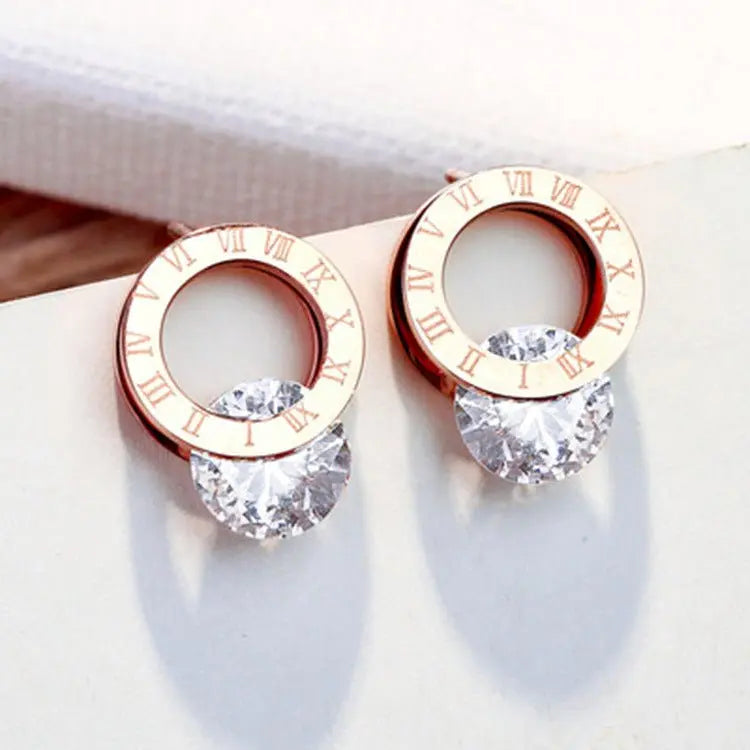 Simple and Compact Titanium Steel Earrings Mohamed jewelry My Store