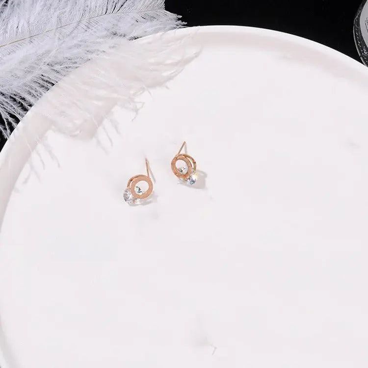 Simple and Compact Titanium Steel Earrings Mohamed jewelry My Store