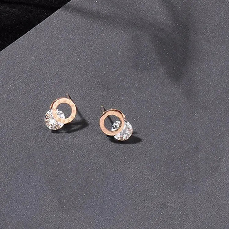 Simple and Compact Titanium Steel Earrings Mohamed jewelry My Store