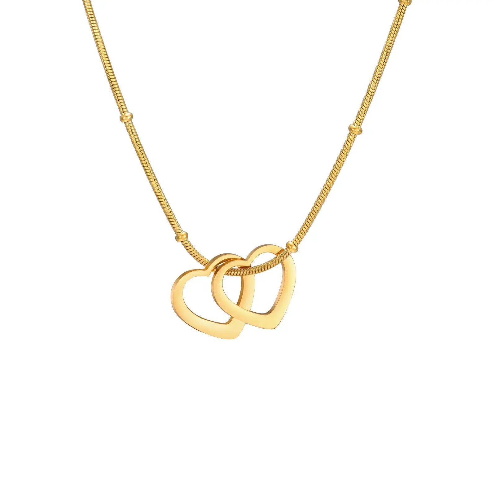 Simple Heart-shaped Light Plate Necklace Mohamed jewelry My Store