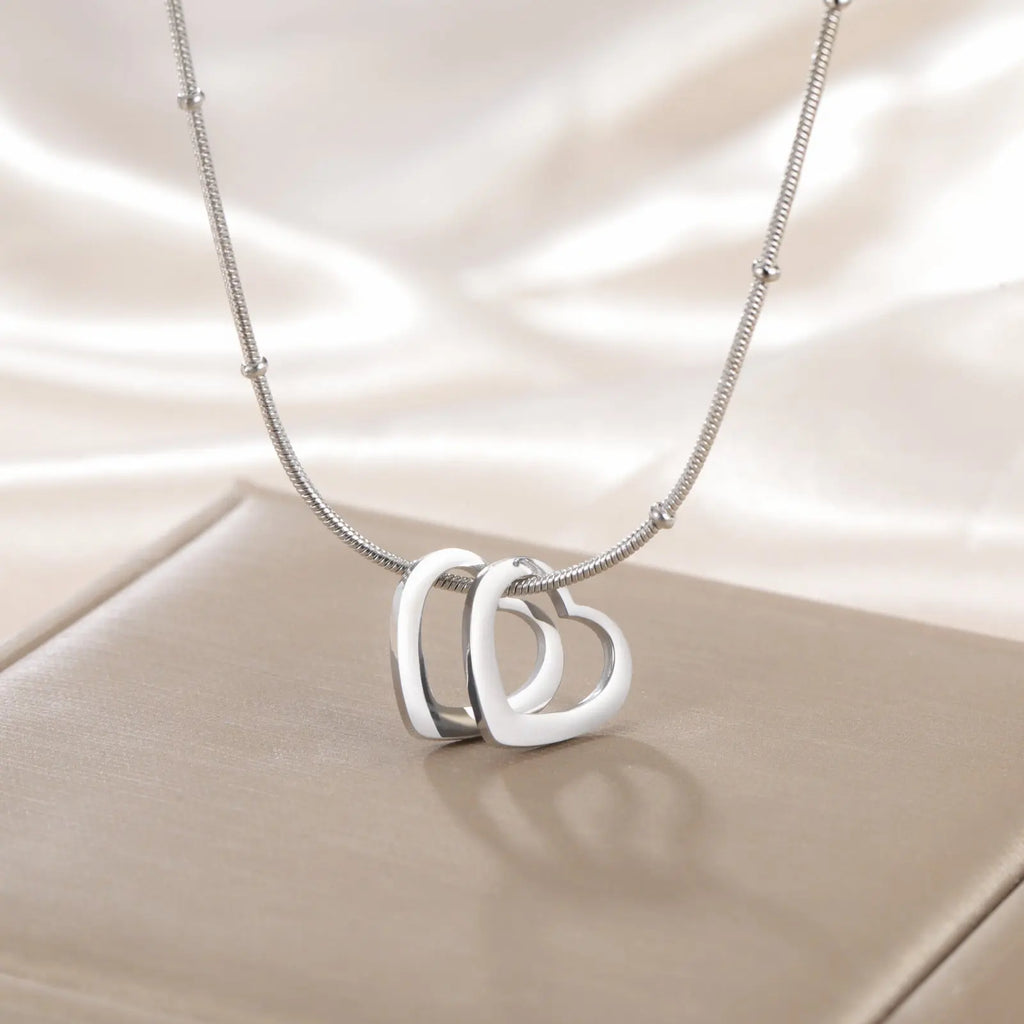 Simple Heart-shaped Light Plate Necklace Mohamed jewelry My Store