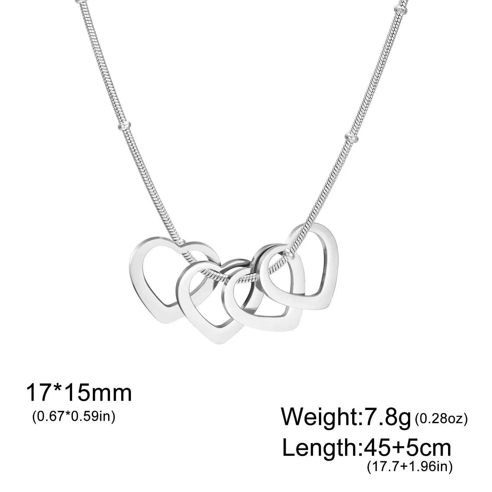 Simple Heart-shaped Light Plate Necklace Mohamed jewelry My Store