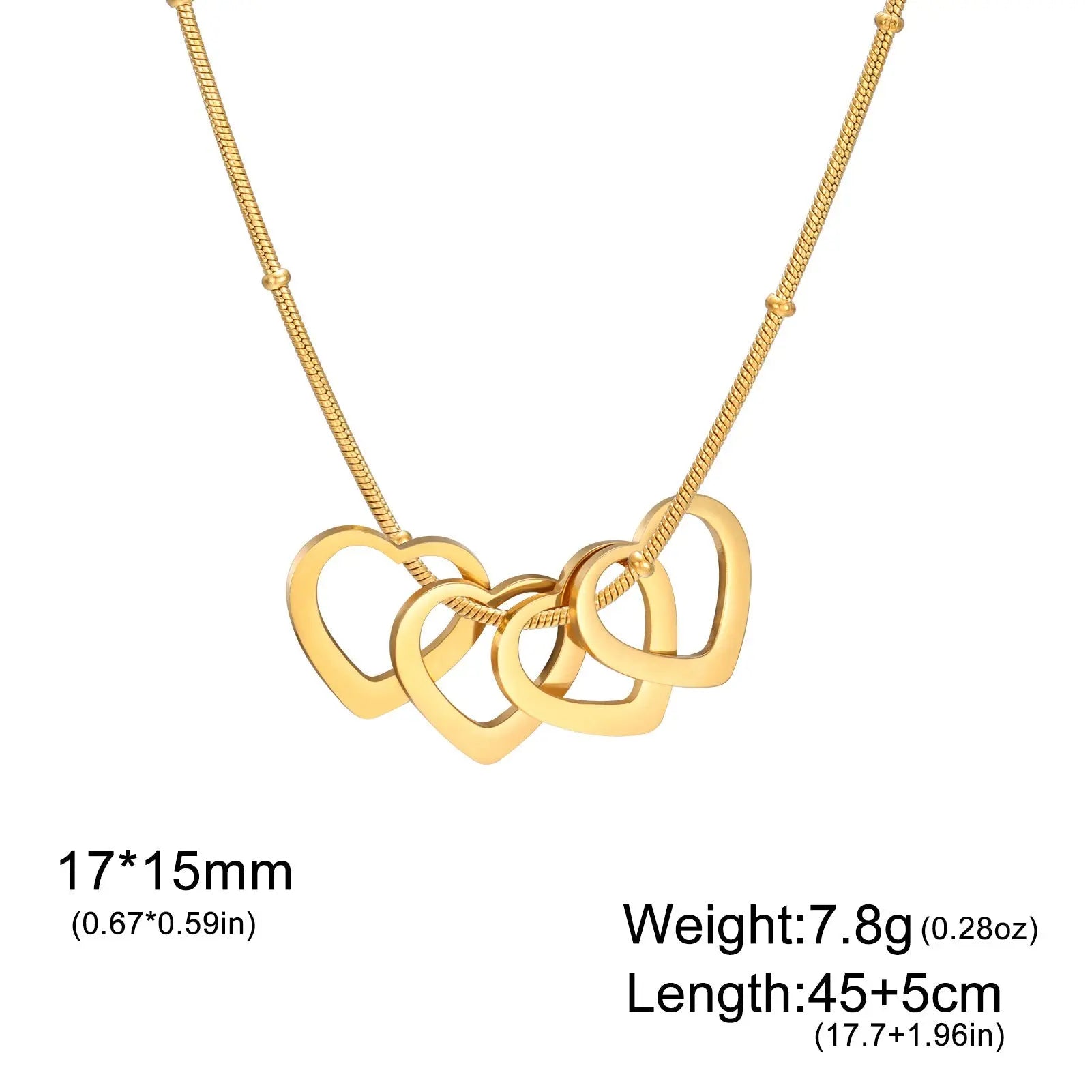 Simple Heart-shaped Light Plate Necklace Mohamed jewelry My Store